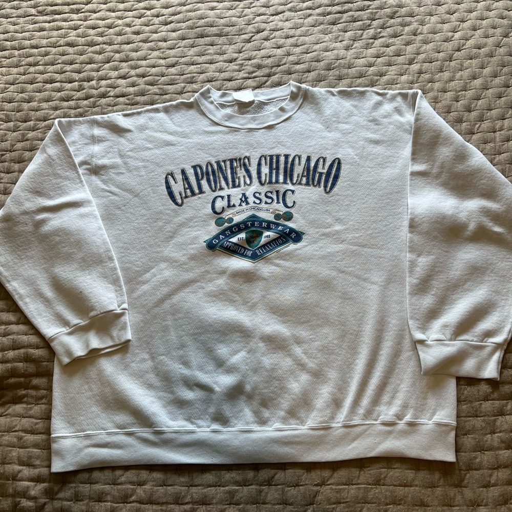 Vintage Al Capone Chicago Classic Crewneck Sweatshirt Size XXL on Tultex Tag